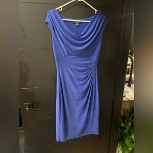 ralph lauren Draped Women's Dress purplish blue size 8